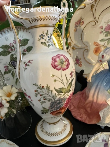 Колекционерска Ваза Spode "Chatsworth" | Cabinet Collection | 25 см, снимка 10 - Вази - 54212206