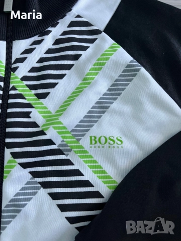 Hugo Boss оригинално спортно горнище с цип размер L, снимка 2 - Суичъри - 55479457