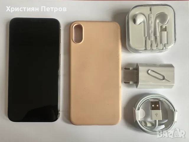 КАТО НОВ !!! iPhone X - БЯЛ - 256GB - Фабрично Отключен - НОВА БАТЕРИЯ !!!