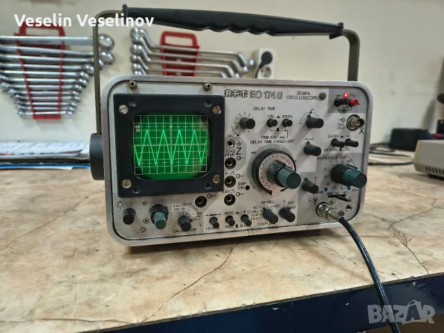 Работещ осцилограф RFT EO 174 B (20 MHz) - ГДР, снимка 5 - Друга електроника - 55406878