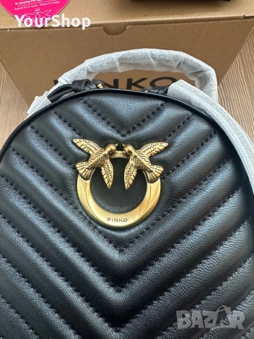 Чисто нова Раница Pinko Love Click Mini в черен цвят, снимка 3 - Раници - 54048955