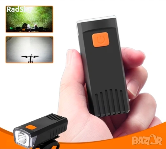 LED фар за велосипед колело тротинетка, USB зареждане, снимка 6 - Велосипеди - 54668365