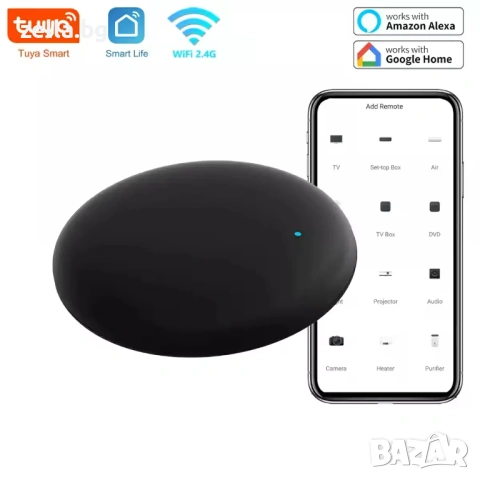 Универсално смарт IR WiFi дистанционно Tuya, гласов контрол Alexa & Google, за климатик 10333, снимка 7 - Друга електроника - 54672339