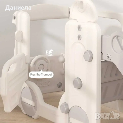 Детски игрален модул автобус с пързалка – сив, снимка 6 - Други - 55286951