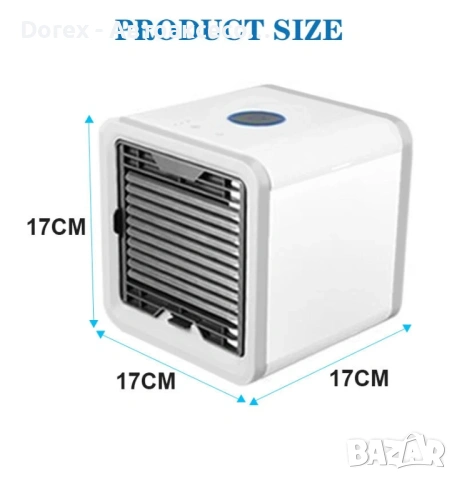 Мини преносим климатик 3 в 1 (охлаждане, овлажняване, пречистване на въздуха) с LED светлина и USB, снимка 2 - Аксесоари и консумативи - 54190913