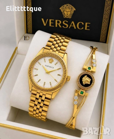 дамски комплект часовник и гривна Versace 