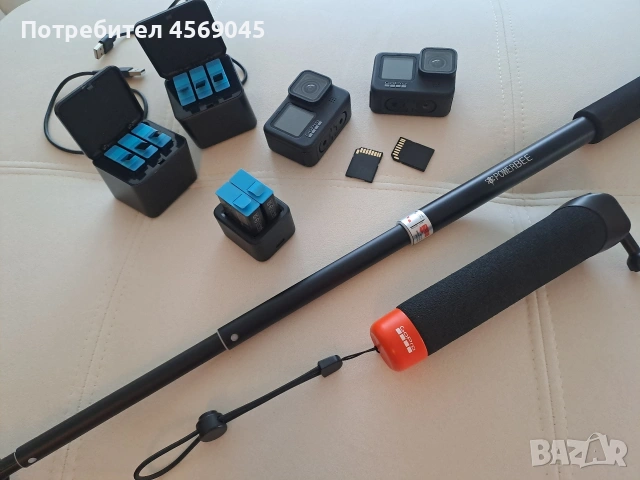 Два броя камери – GoPro Hero 9 с карти памет и батерии, снимка 2 - Камери - 54549218