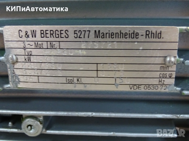 вариаторен мотор редуктор Berges RG100 Mechanical Variable Speed Drive 0.75kW, снимка 8 - Резервни части за машини - 54580170