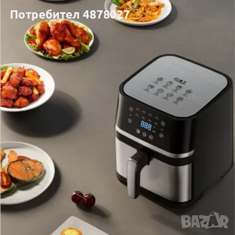 Електрически фритюрник с капацитет 10L – неръждаема стомана, 1350W, автоматично изключване, снимка 3 - Други - 55419656