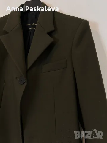 Зелен блейзър с вълна на Massimo Dutti, снимка 4 - Сака - 55339236