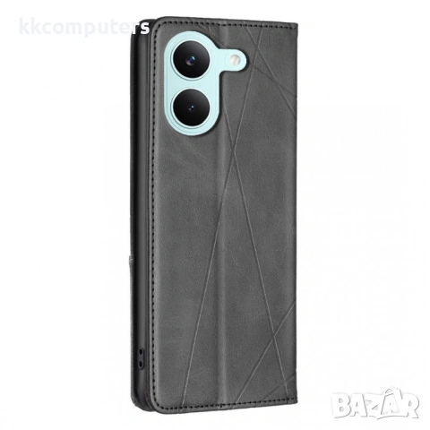 Кожен Калъф за Xiaomi Poco X8 Pro 5G / Redmi Turbo 5 5G - Геометричен дизайн, Слотове за карти, Стой, снимка 8 - Калъфи, кейсове - 54131700