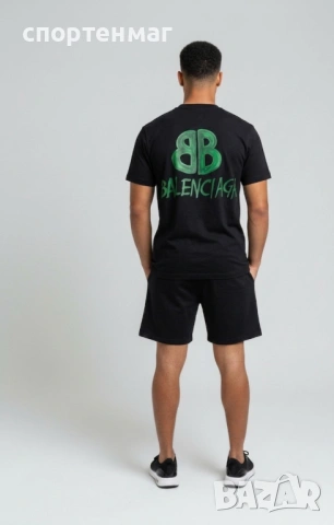 Летен мъжки комплект BALENCIAGA 2 вида, снимка 2 - Спортни дрехи, екипи - 52409763