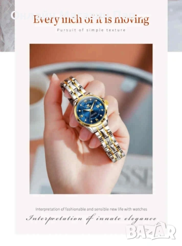 OLEVS 2906 Луксозен Дамски Кварцов Часовник с Календар, снимка 9 - Дамски - 54213667