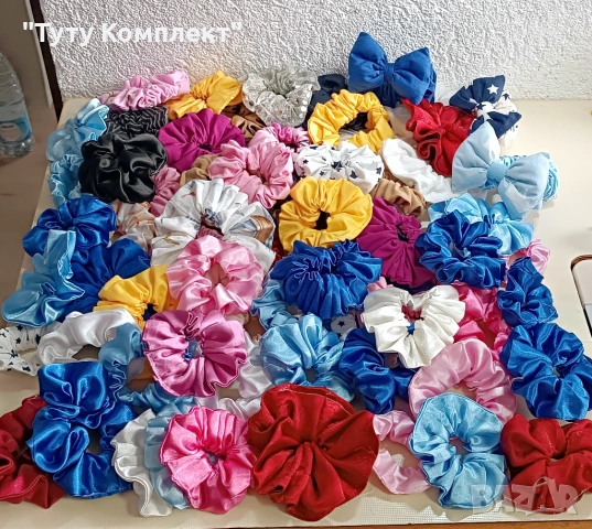 Продавам на едро 80 броя ластици скрънчи за коса