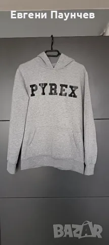 Pyrex суичър размер S в сив цвят hoodie 