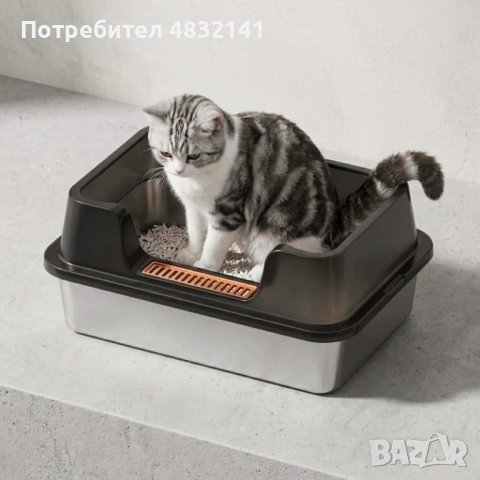 Премиум котешка тоалетна от неръждаема стомана – Край на миризмите! (+ ПОДАРЪК лопатка), снимка 2 - За котки - 54601724