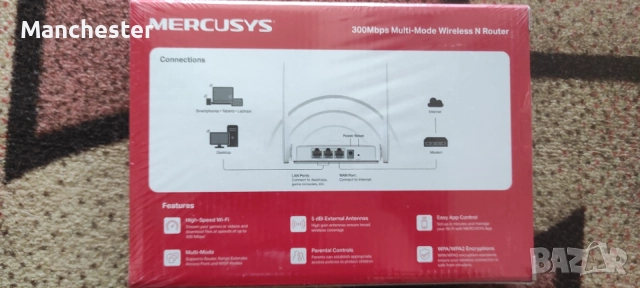 БЕЗЖИЧЕН РУТЕР Mercusys , снимка 4 - Рутери - 55247646