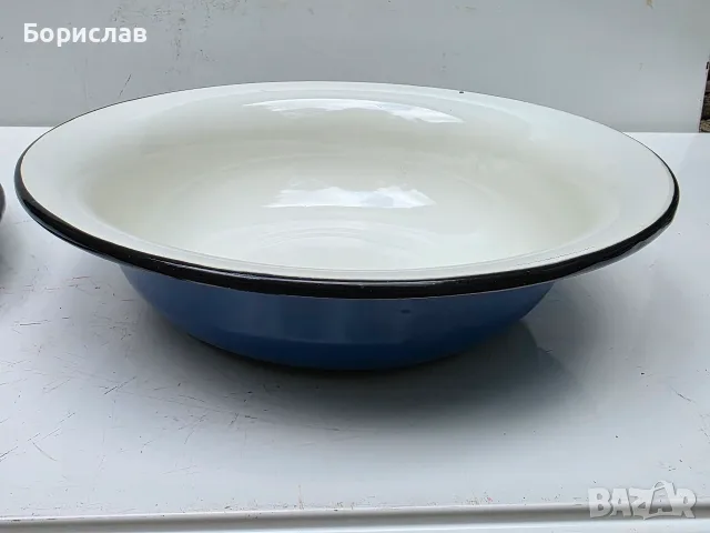 Емайлирана купа и чиния, снимка 8 - Чинии - 55607278
