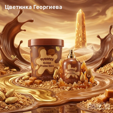 Детски парфюм Tubbees Golden Praline Bliss - С нотки на пралина, карамел и сметана, снимка 2 - Други - 54121583