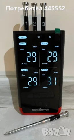ThermoMaven P4 Wireless Meat Thermometer – безжичен смарт термометър за BBQ, грил и smoker