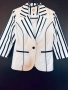 Дамско Сако Бяло и Черно р-р 38 НОВО, снимка 1