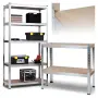 Професионален метален стелаж HÖGLER 205x120x45 см – 5 Рафта, до 880кг, регулируема височина, снимка 5