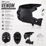 Кросова каска VENOM, Full Face, EN Сертификат, Модулна, Размери: S/M и L/XL, снимка 4