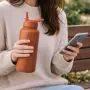 Vinsun термо бутилка 1L от неръждаема стомана, зелена, снимка 7