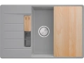 Сив кухненска мивка от гранит Копенхаген 780x500 SmartSpace Top 60, снимка 1