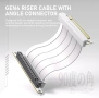 Брекет за вертикален монтаж на GPU EZDIY-FAB RGB PCIe 4.0 Riser Cable 90° White ARGB, снимка 2