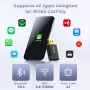 Мини безжичен CarPlay адаптер за iPhone, 2 в 1 CarPlay и Android Auto адаптер, кабелен към безжичен, снимка 3