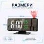 Постоянно светещ дигитален часовник настолен проеткор проекция на стена, снимка 6
