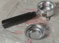 НОВО * Професионален Ръкохватка / Портафилтър 58mm с 3 уши * Солиден хромиран месинг 545г (Breville , снимка 2