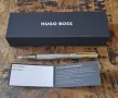 писалка HUGO BOSS Gear метал сребро и злато с модернизирани ивици, снимка 1