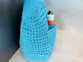Ръчно изплетена на една кука плажна чанта с хастар, снимка 2