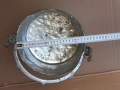 Старо медно калайдисано котле , менче , менец , котел, снимка 6