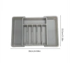 Органайзер за прибори за хранене, пластмаса, сив, 38x33.5x5 см, снимка 3