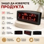 Голям електронен настолен часовник с термометър дата за спалня офис дигитален температура на ток, снимка 4