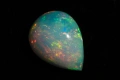 Естествен етиопски опал 2.86ct 13x9.8mm капка кабошон, снимка 3