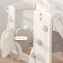 Детски игрален модул автобус с пързалка – сив, снимка 6