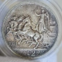 Италия 2 лири 1914 • Vittorio Emanuele III • Сребърна монета, снимка 3