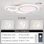 LED Смарт полилей за таван с дистанционно и димиране, 88W, за дневна и спалня, снимка 3