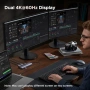 Нов UGREEN Revodok USB-C Хъб 9в1 Два Монитора 4K 60Hz SD TF PD 100W Четец SD TF Карти Докинг Станция, снимка 3