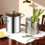Тенджера за аспержи и паста 3L 16см с цедка Inox, снимка 7