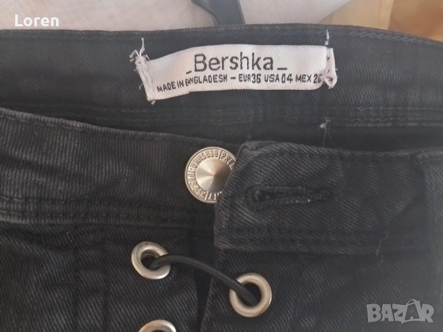 Секси къси черни дънки с връзки, снимка 5 - Дънки - 54881415