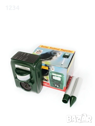 Соларен репелент за животни, 21-45KHz, зелен
