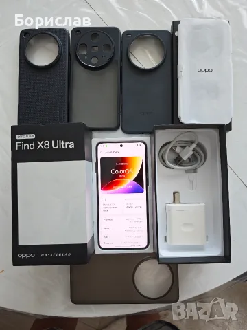 Oppo find x8 ultra/16-512/, отличен,комплект, възможен бартер. 