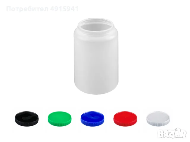 HDPE буркан 2 кг, натурален, R100, снимка 3 - Буркани, бутилки и капачки - 55648529