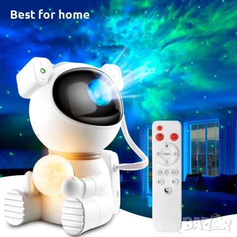 Проектор Astronaut Galaxy, 2 в 1 звезден проектор с лунна лампа, нощна светлина Galaxy