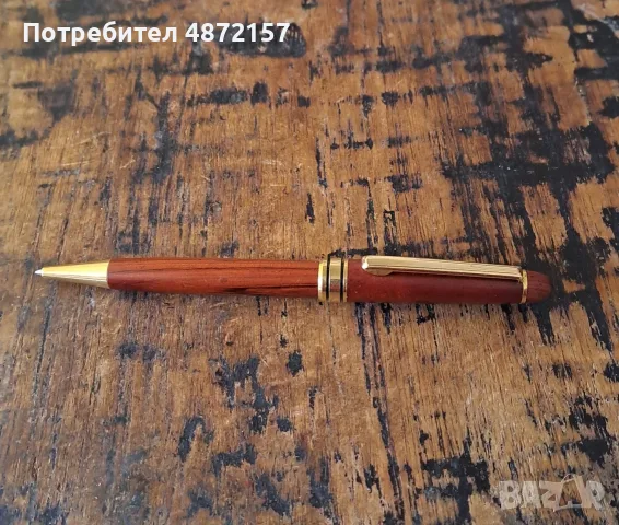 химикалка махагонова в махагонова дървена кутия, снимка 6 - Колекции - 55579287